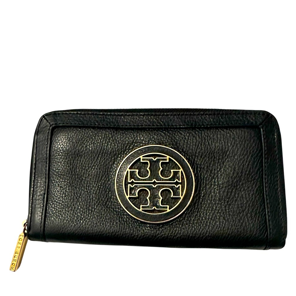 Tory Burch Amanda Continental Authentic Pebble Leather Wallet
